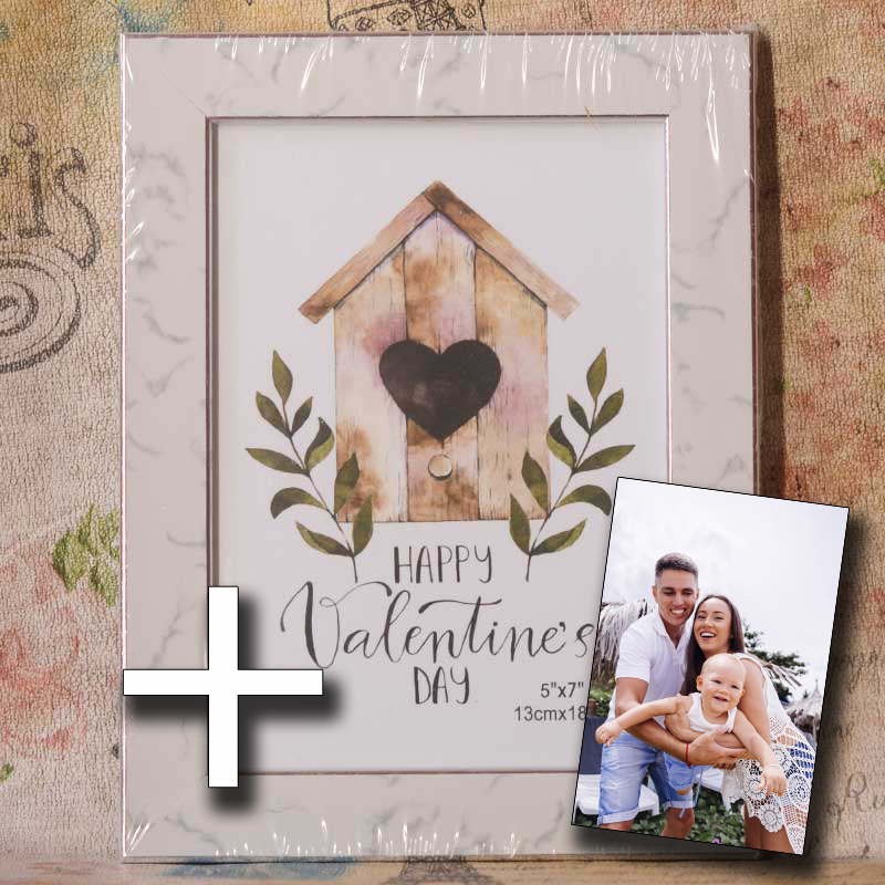 13x18 valentine acombo Portarretrato 13×18 Valentine´s con Impresión De Fotos Incluída.