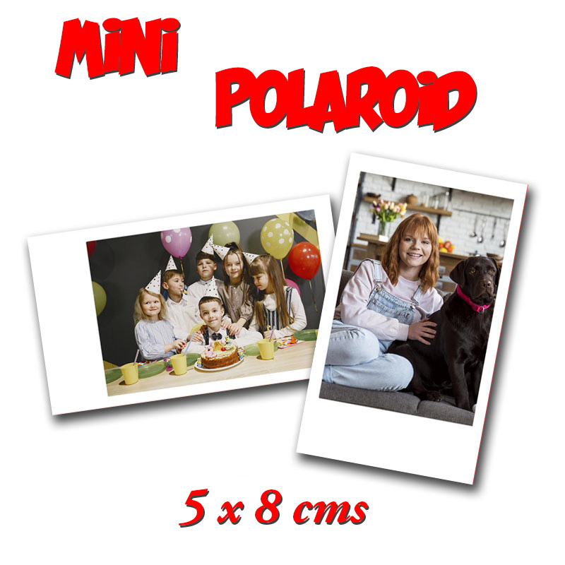miniPOLAROID 5X8 cms x 3 unidades