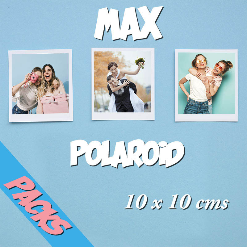 maxPOLAROID 10X10 cms x 8 unidades