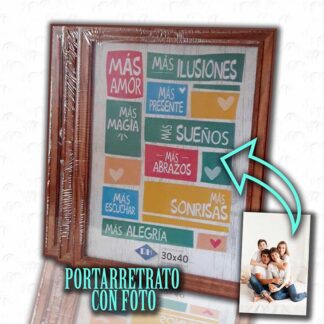Portarretrato 30x40 labrado con foto